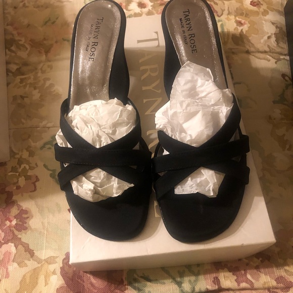 Taryn Rose black formal mules. Worn once.